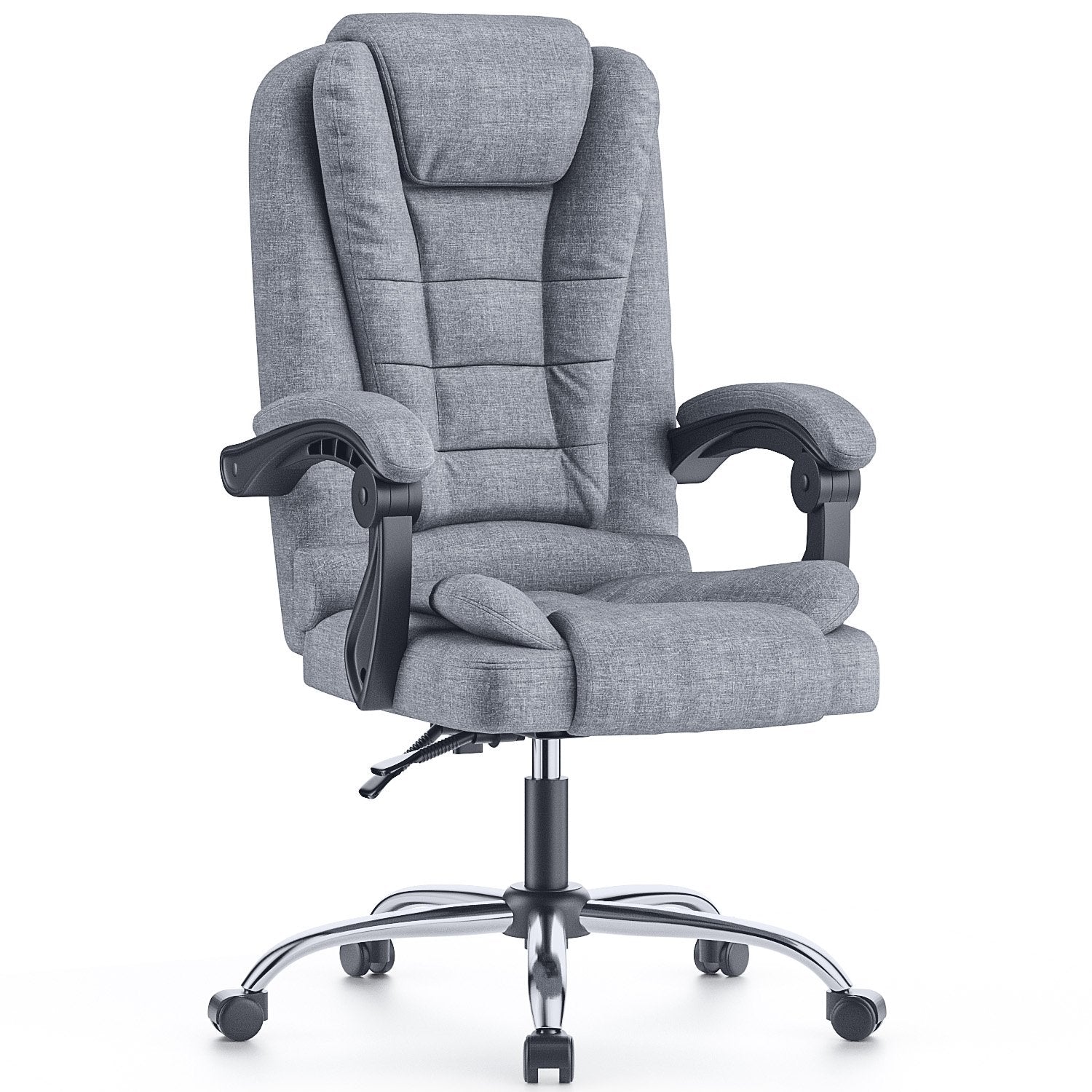 Sedia ergonomica per ufficio esecutivo Sedia da scrivania per computer con schienale alto in pelle PU con funzione di inclinazione reclinabile per il lavoro in casa-ufficio
