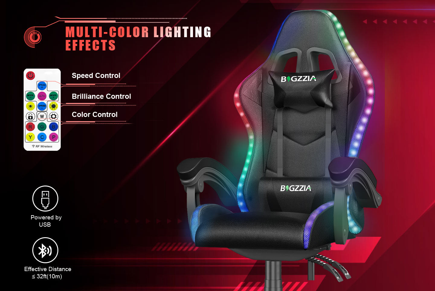 Sedia da gioco ergonomica 155° reclinabile e girevole con poggiatesta, supporto lombare Sedia da ufficio in pelle PU
