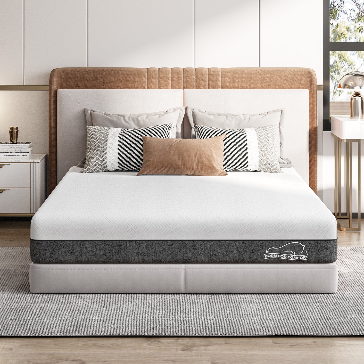 Materasso in Memory Foam, Tessuto Morbido, Materasso Delicato sulla Pelle, Rivestimento Traspirante, 2 Strati per un Maggiore Supporto