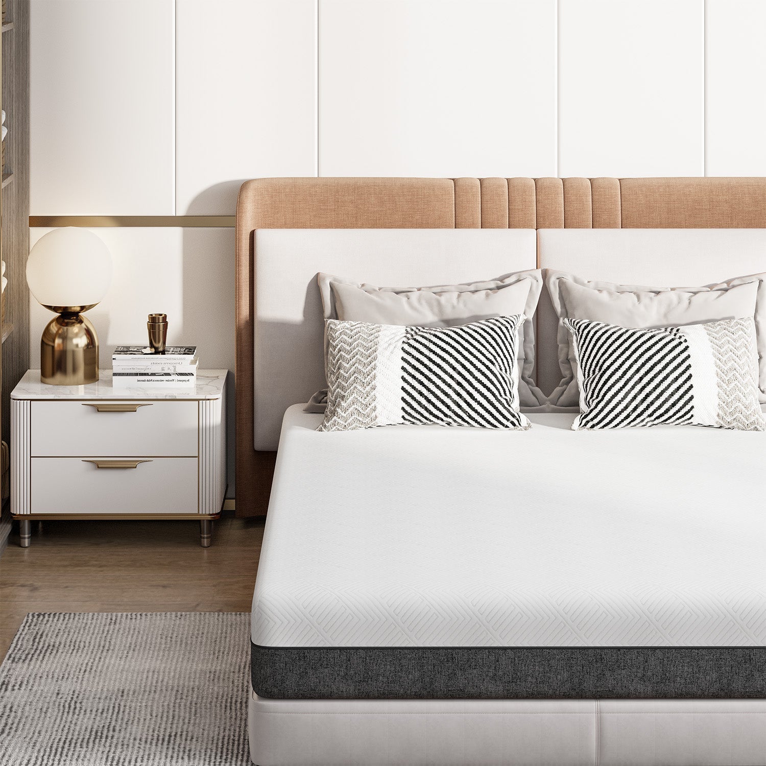 Materasso in Memory Foam, Tessuto Morbido, Materasso Delicato sulla Pelle, Rivestimento Traspirante, 2 Strati per un Maggiore Supporto