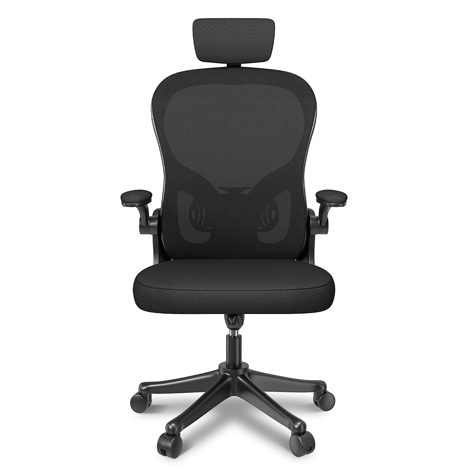 Sedia da Ufficio, Sedia Ufficio Ergonomica con Braccioli Regolabili in Rete Traspirante, Altezza Regolabile e Schienale Inclinabile con Ruote Girevoli