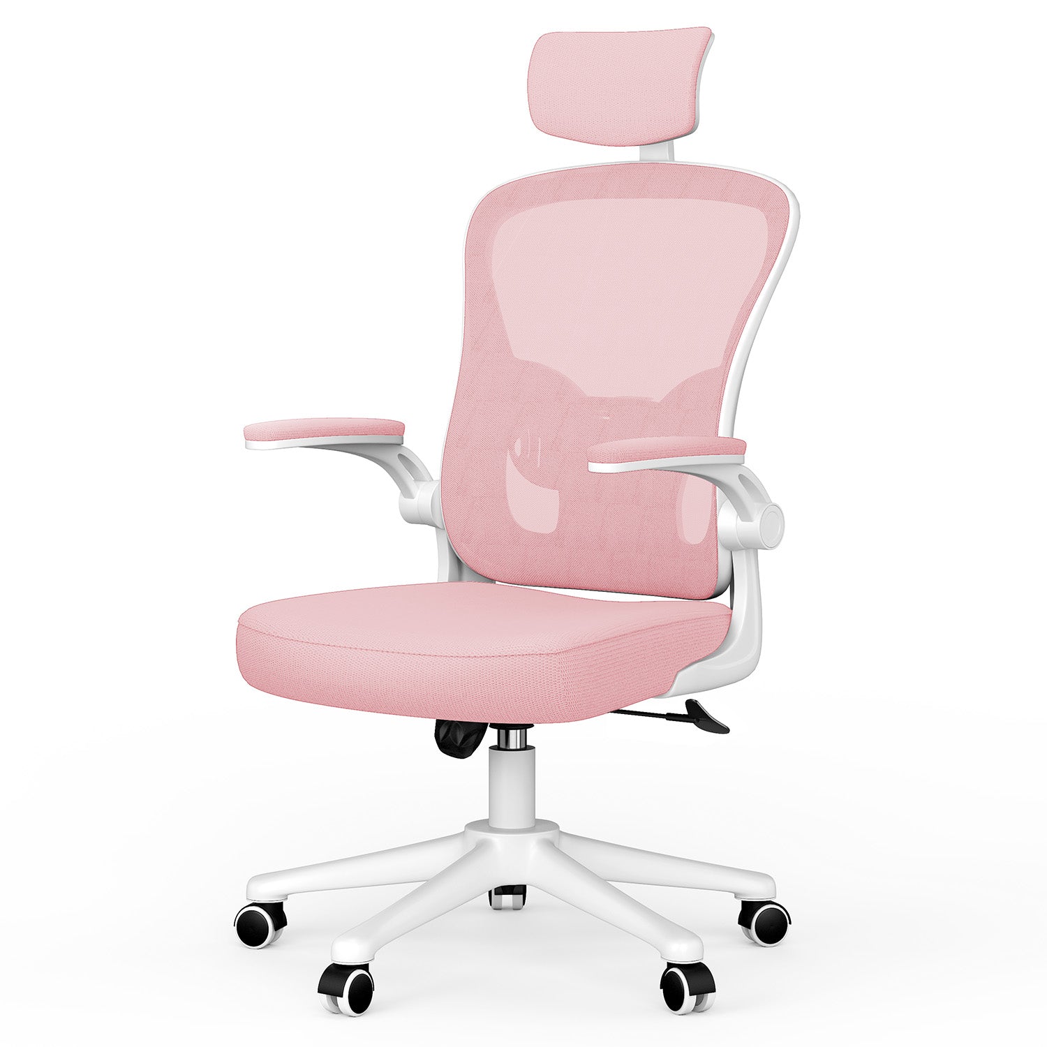 Sedia da Ufficio, Sedia Ufficio Ergonomica con Braccioli Regolabili in Rete Traspirante, Altezza Regolabile e Schienale Inclinabile con Ruote Girevoli
