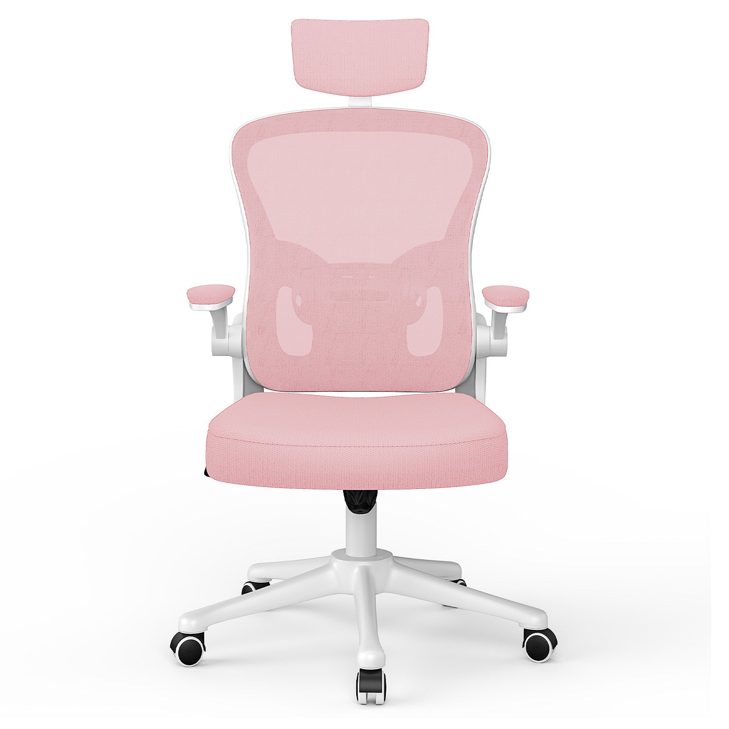 Sedia da Ufficio, Sedia Ufficio Ergonomica con Braccioli Regolabili in Rete Traspirante, Altezza Regolabile e Schienale Inclinabile con Ruote Girevoli
