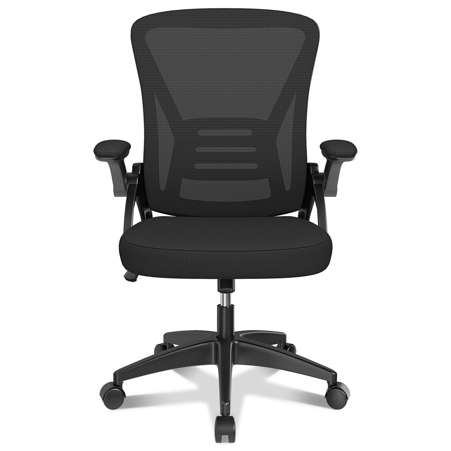 Sedia da Ufficio Sedia da Scrivania Ergonomica con Bracciolo Ribaltabile a 90°, Sedia da Scrivania per Ufficio Regolabile in Altezza