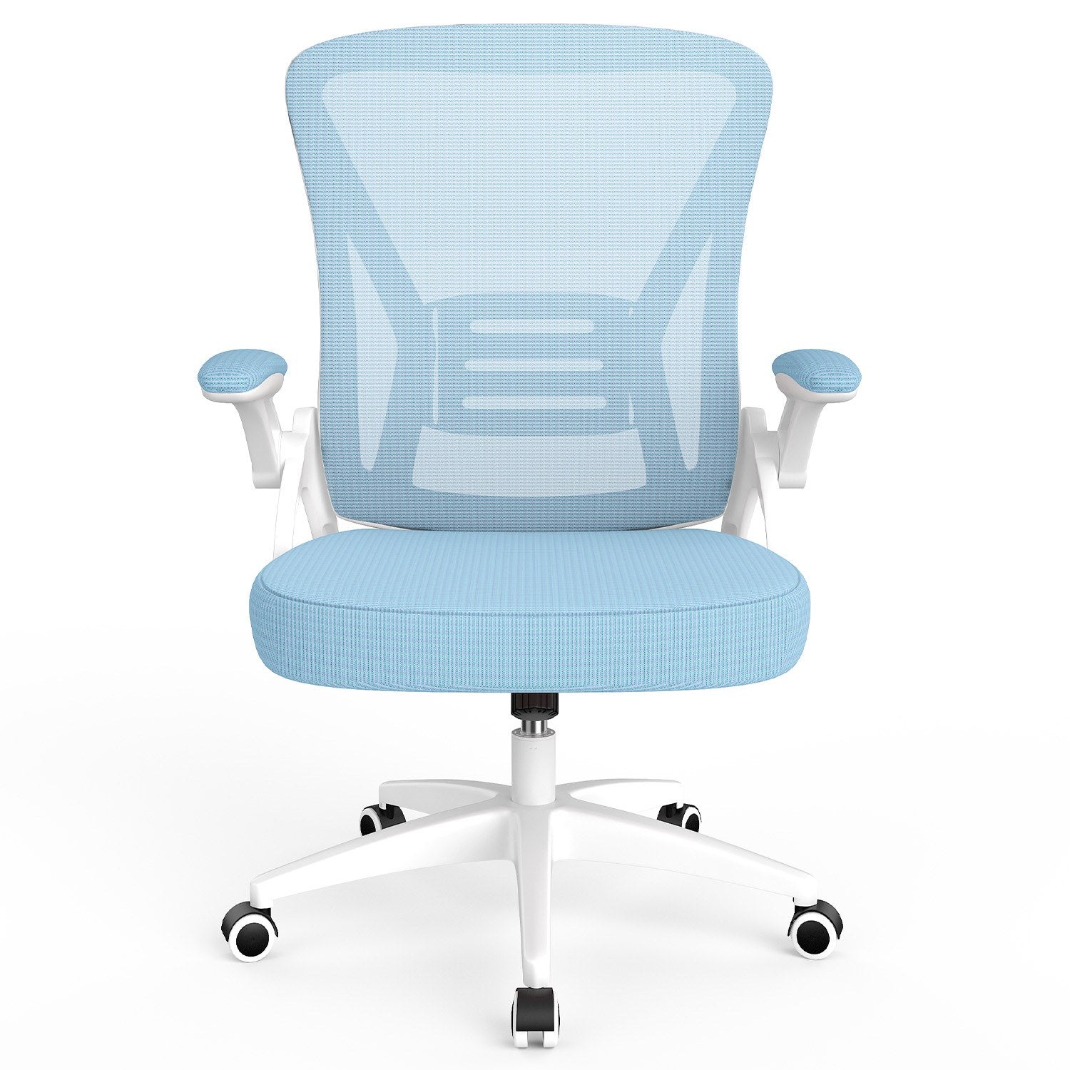 Sedia da Ufficio Sedia da Scrivania Ergonomica con Bracciolo Ribaltabile a 90°, Sedia da Scrivania per Ufficio Regolabile in Altezza