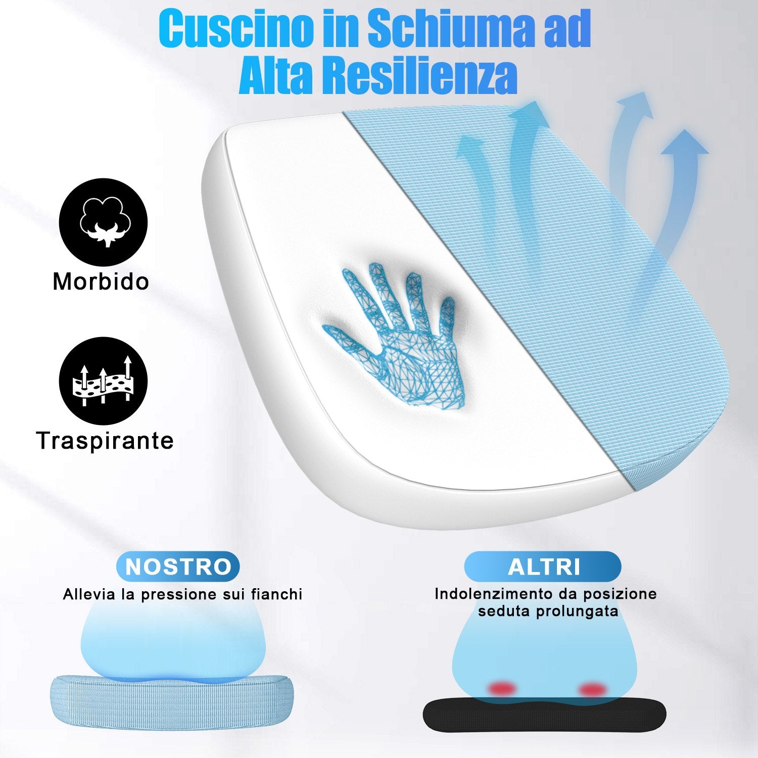 Sedia da Ufficio Sedia da Scrivania Ergonomica con Bracciolo Ribaltabile a 90°, Sedia da Scrivania per Ufficio Regolabile in Altezza
