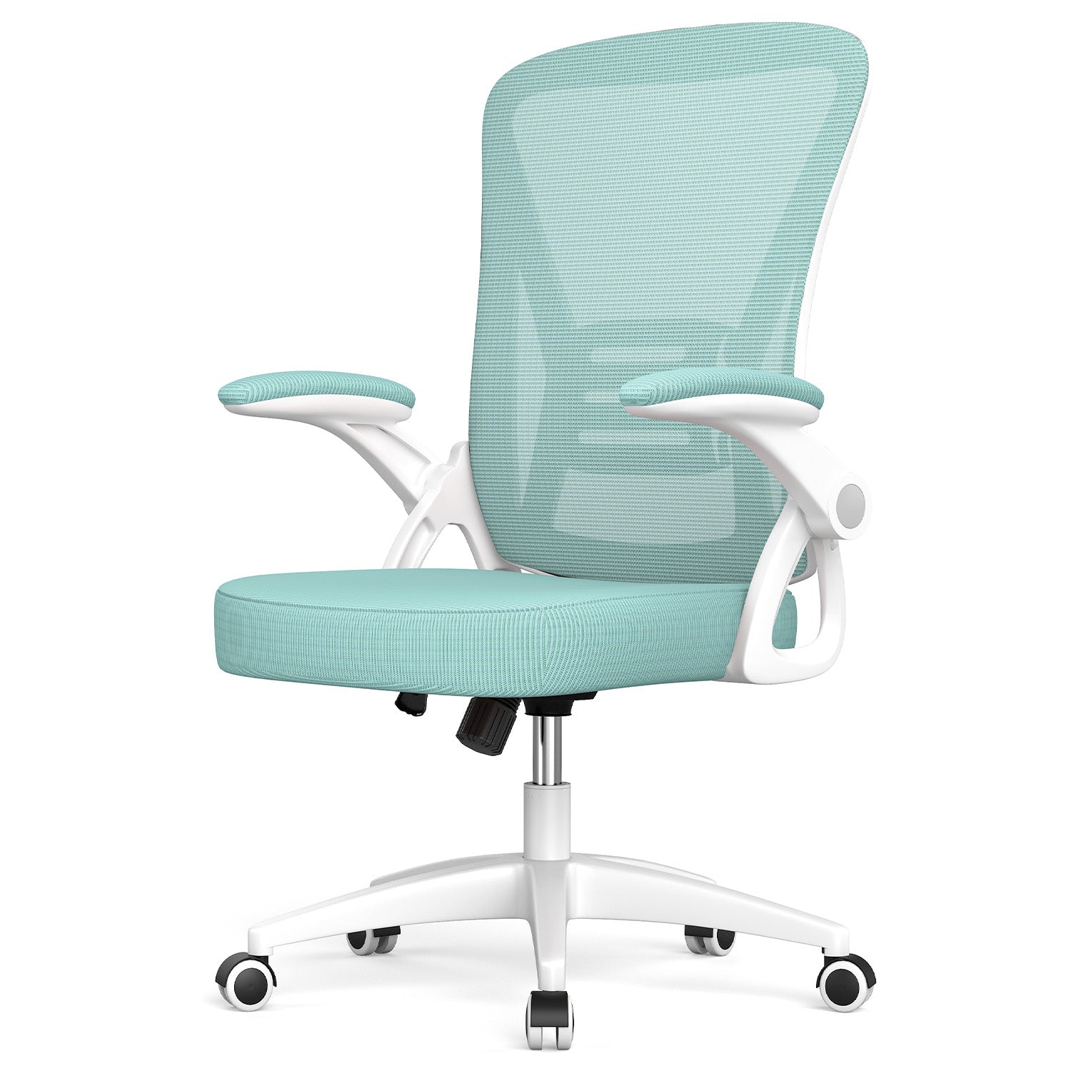 Sedia da Ufficio Sedia da Scrivania Ergonomica con Bracciolo Ribaltabile a 90°, Sedia da Scrivania per Ufficio Regolabile in Altezza