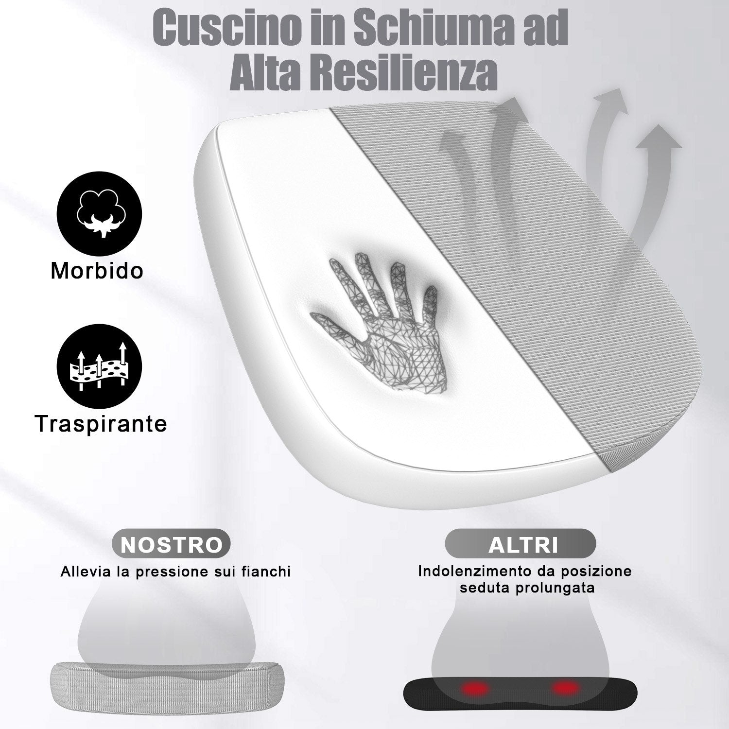 Sedia da Ufficio Sedia da Scrivania Ergonomica con Bracciolo Ribaltabile a 90°, Sedia da Scrivania per Ufficio Regolabile in Altezza