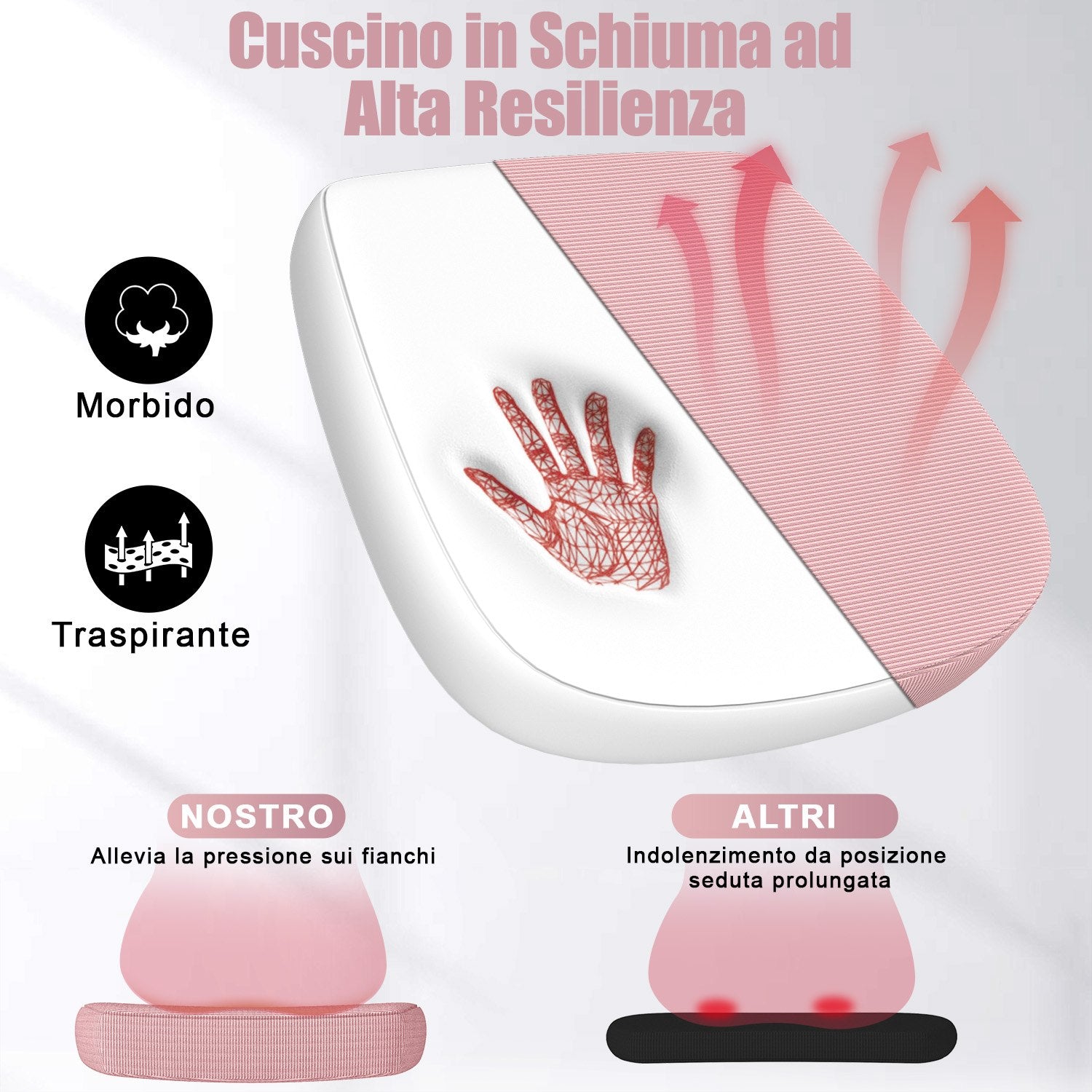 Sedia da Ufficio Sedia da Scrivania Ergonomica con Bracciolo Ribaltabile a 90°, Sedia da Scrivania per Ufficio Regolabile in Altezza