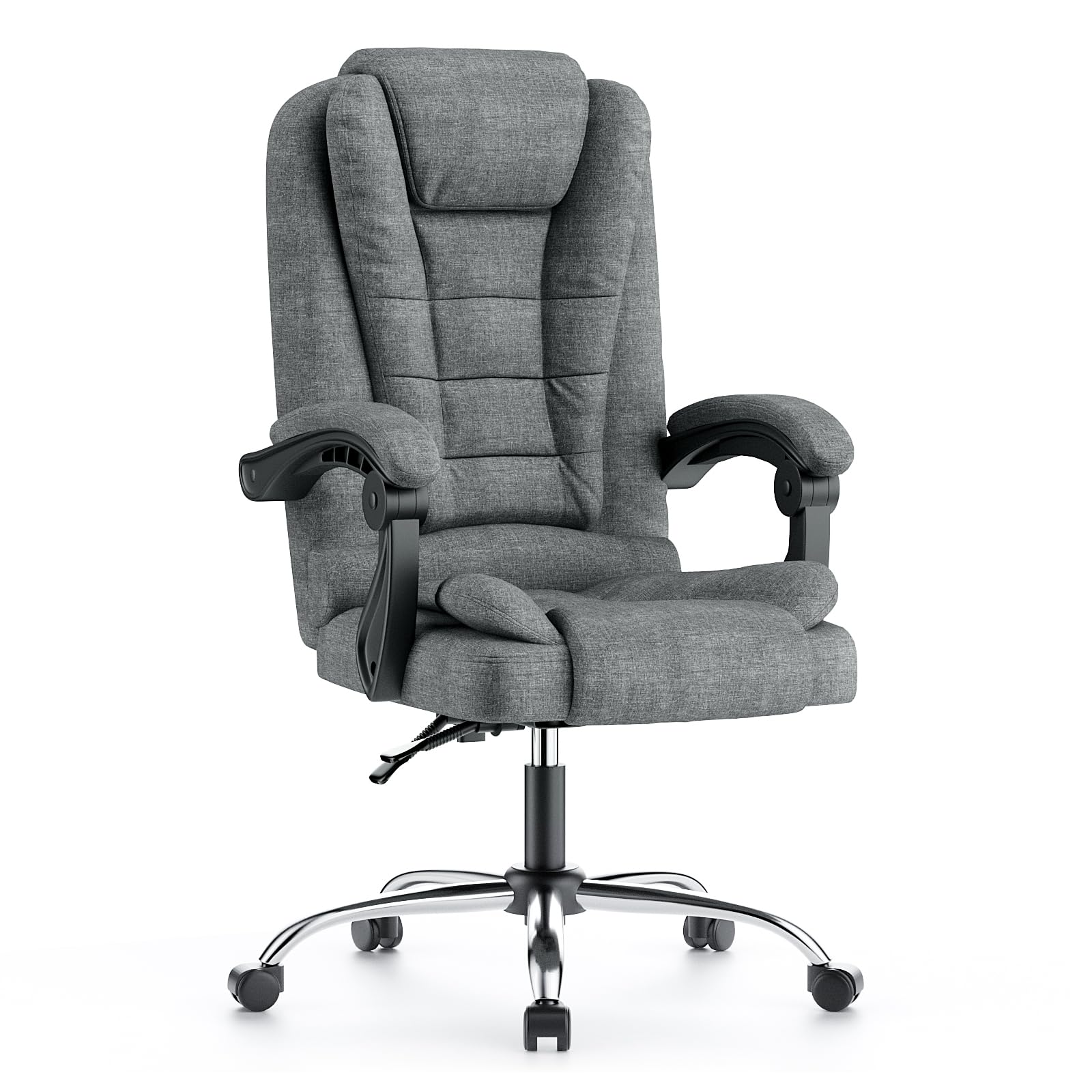 Sedia ergonomica per ufficio esecutivo Sedia da scrivania per computer con schienale alto in pelle PU con funzione di inclinazione reclinabile per il lavoro in casa-ufficio