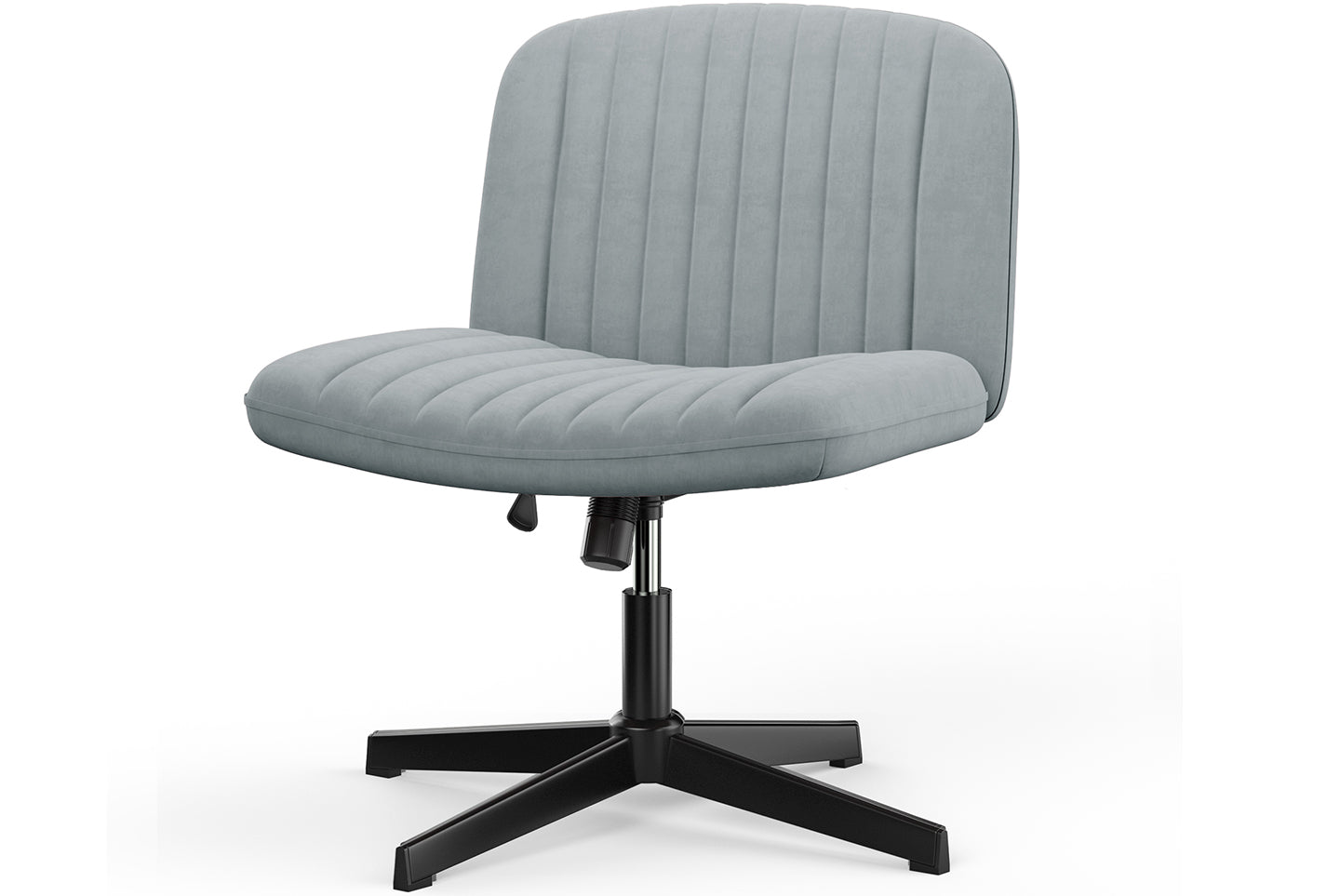 Sedia da Ufficio Ergonomica a Gambe Incrociate Sedia da Scrivania Ampia Senza Braccioli con Supporto per lo Schienale Medio per L'ufficio in Casa e la Camera da Letto