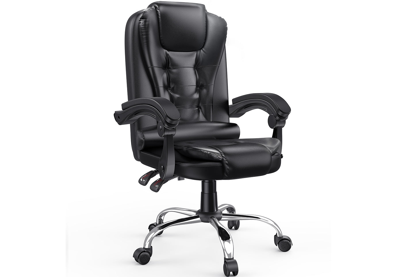 Sedia ergonomica per ufficio esecutivo Sedia da scrivania per computer con schienale alto in pelle PU con funzione di inclinazione reclinabile per il lavoro in casa-ufficio