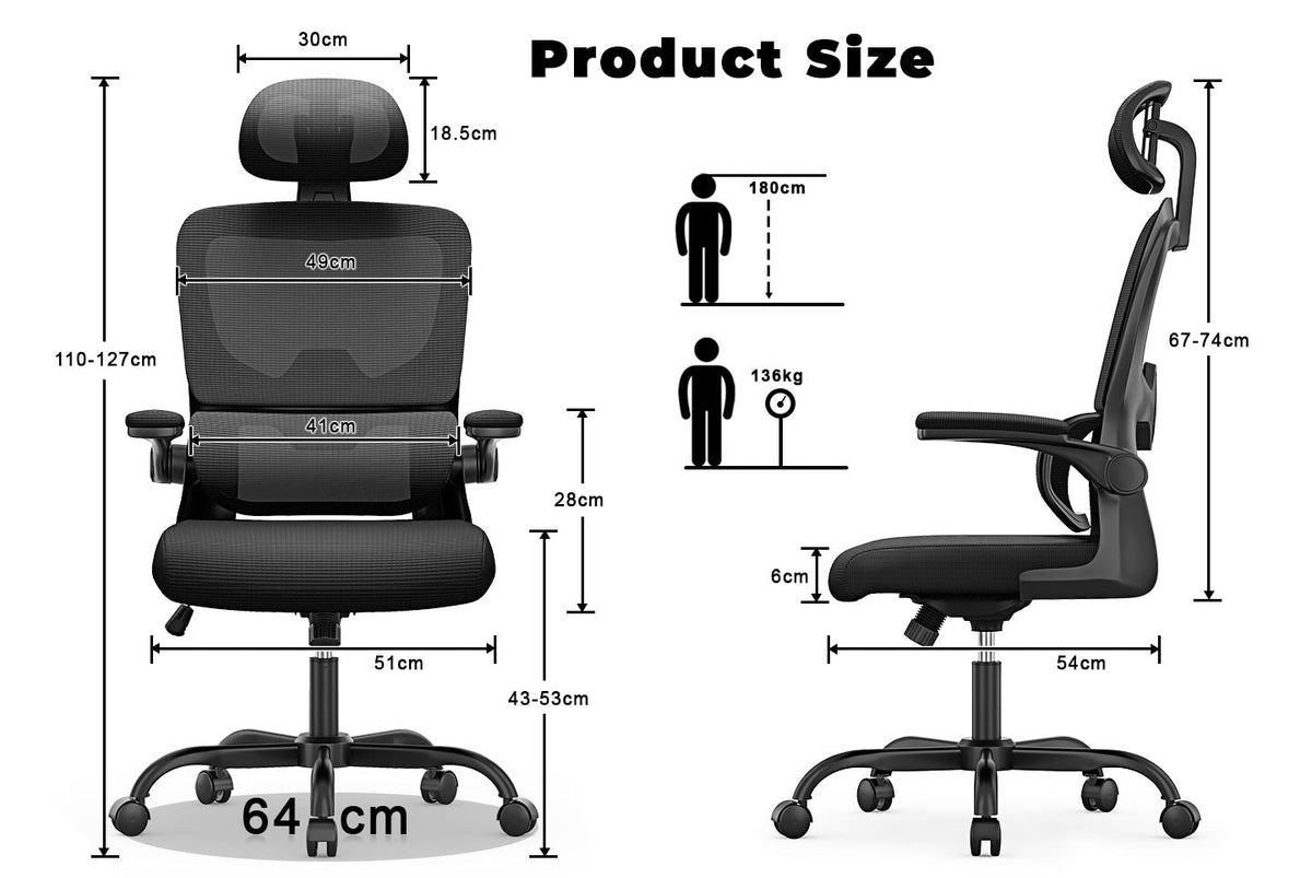 Set mobili ufficio: Sedia da ufficio LENA, scrivania regolabile in