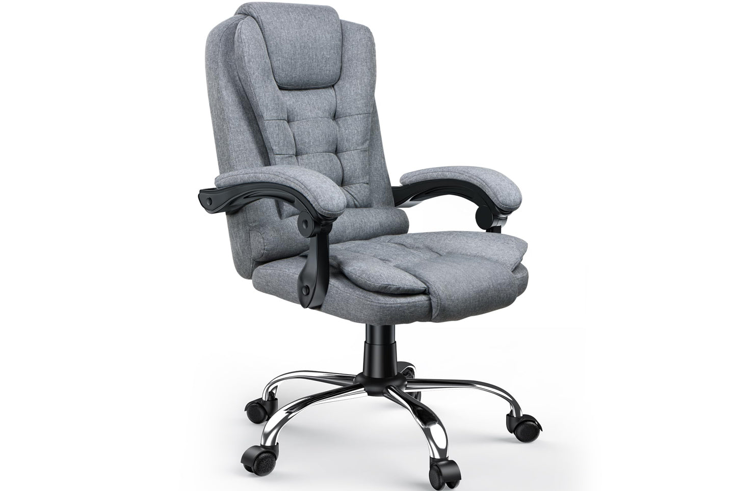 Sedia ergonomica per ufficio esecutivo Sedia da scrivania per computer con schienale alto in pelle PU con funzione di inclinazione reclinabile per il lavoro in casa-ufficio